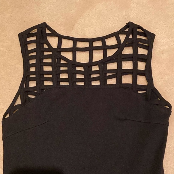 Poof Couture Black Peplum Dress - Picture 2 of 4